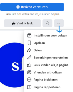 Facebookpagina volgen