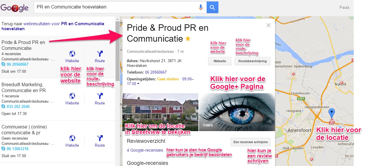 Pride & Proud op Google