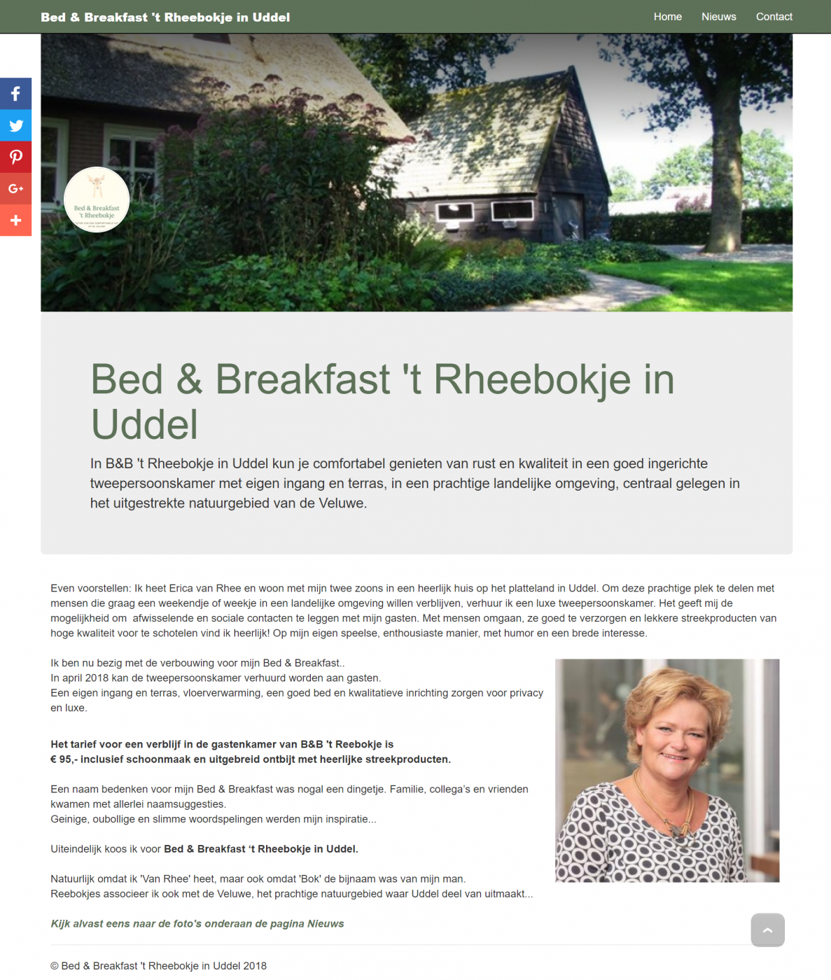 B& B 't Rheebokje in Uddel