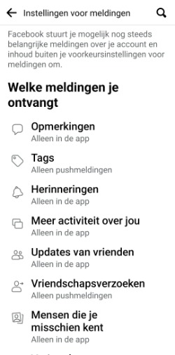 pushmeldingen op mobiel uitzetten