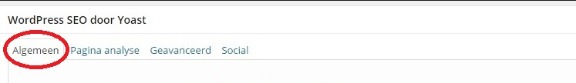 Wordpress SEO YOAST pagina algemeen